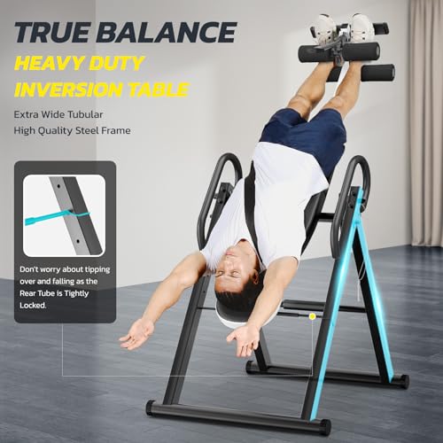 Heavy Duty Gravity Inversion Table 300 lbs Capacity with Adjustable Protective Belt T887996