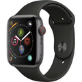 44MM Space Gray Aluminum Case Black Sport Band Refurbished Apple Watch Series 4 C66597