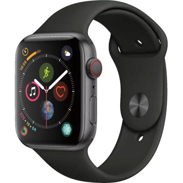 44MM Space Gray Aluminum Case Black Sport Band Refurbished Apple Watch Series 4 C66597