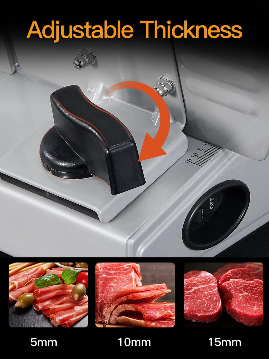 200W Electric Food Slicer with 7.5" Stainless Steel Blades I501900