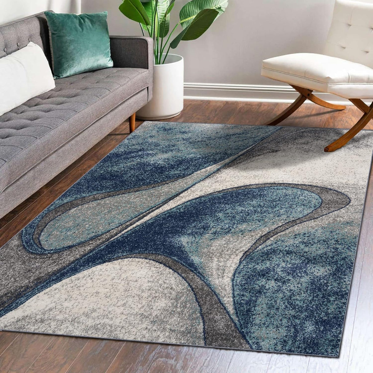 Blue 8x10 Area Rug S360