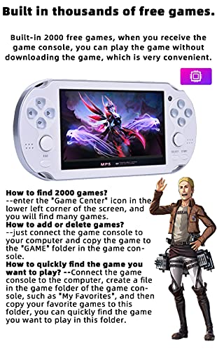 Handheld Game Console 4.3 inch Double Joystick 8GB 2200 Retro Game Portable Black H7363