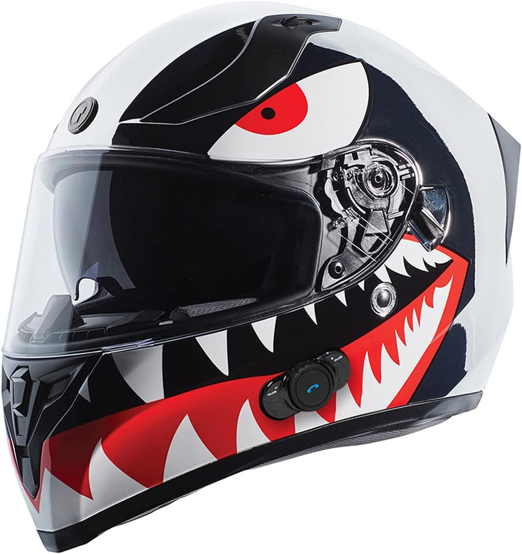 Chrome Full Face Motorcycle Helmet E423199