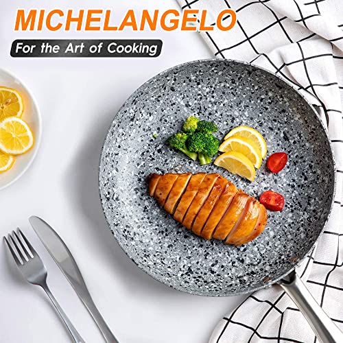 12 Inch Nonstick Stone Frying Pan with Lid L886332