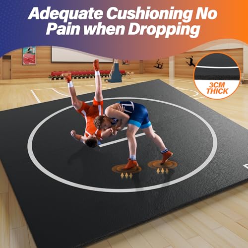 10' x 10' Black Wrestling Mat E709
