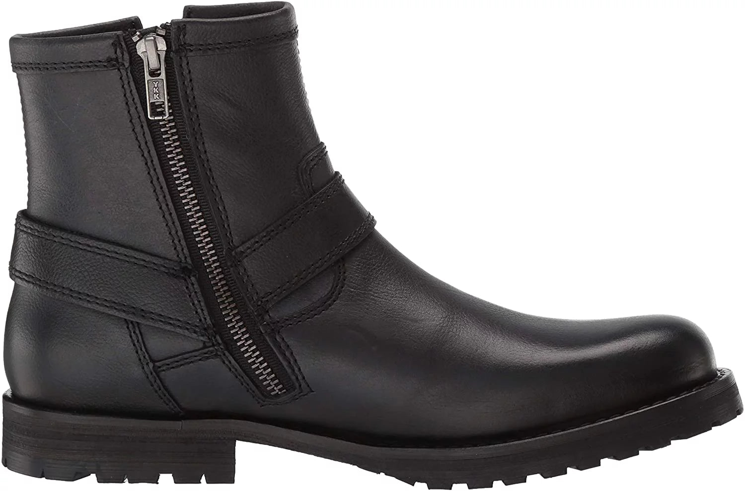 Black Harness Side Zipper Boots N27487