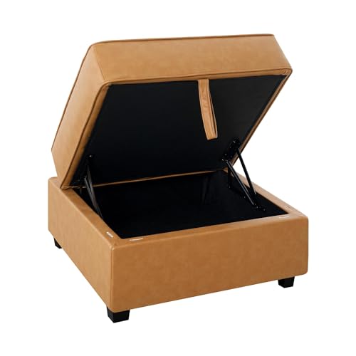 Caramel Square Ottoman Storage Footrest G732481