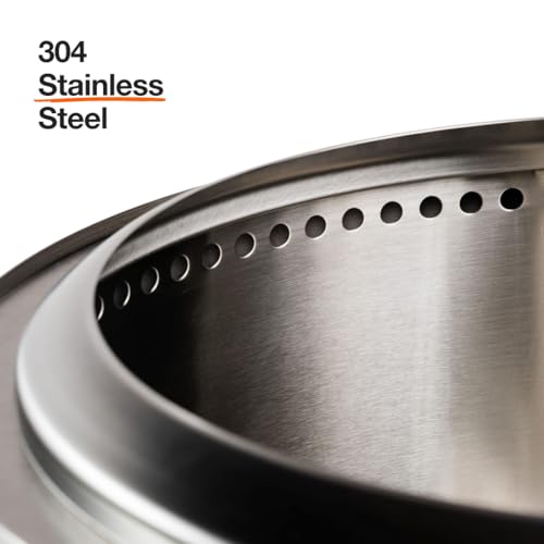 27 Inch Smokeless Stainless Steel Fire Pit with Stand, Bronze X569