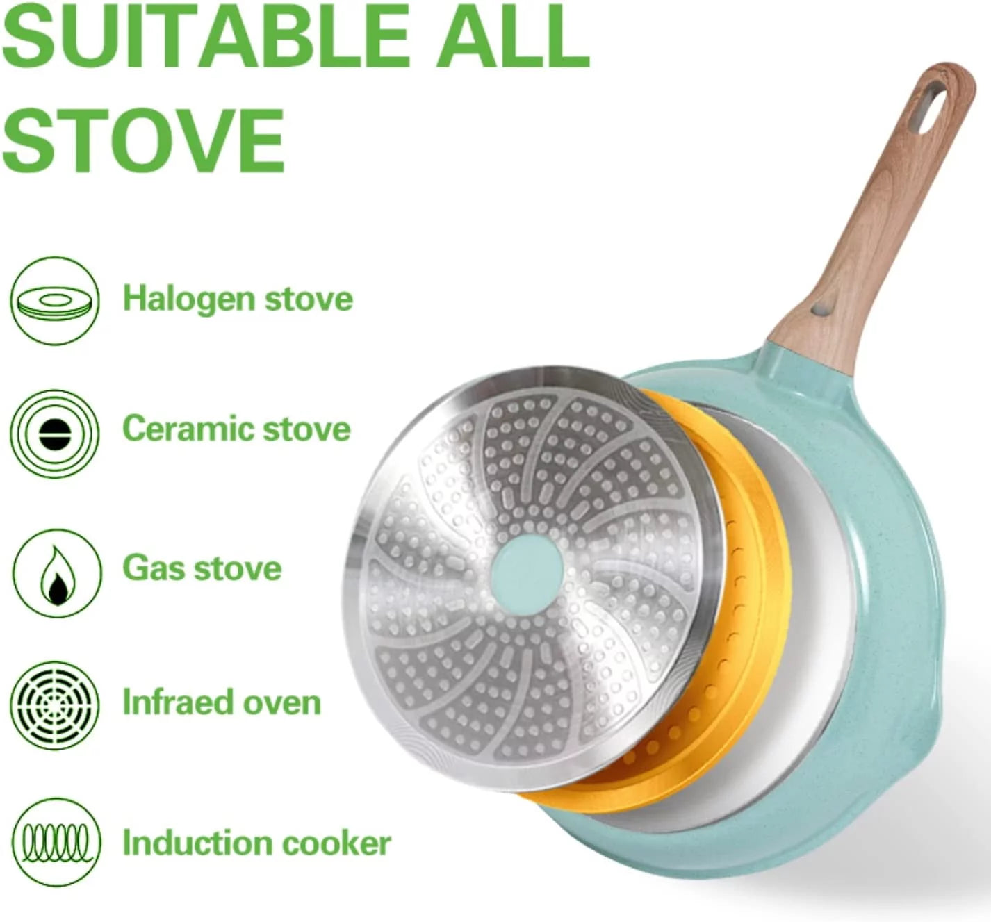 12-Piece Nonstick Granite Cookware Set P92136