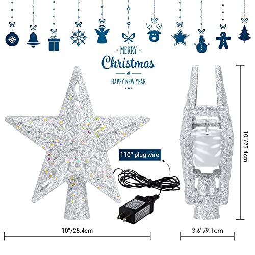 Gold Christmas Tree Topper with LED Projection X564870