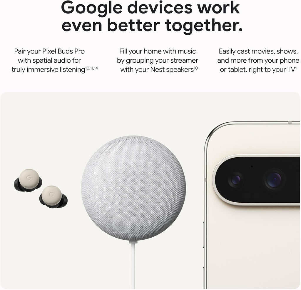 Porcelain 4K Google TV Streamer with Voice Search Remote Y274