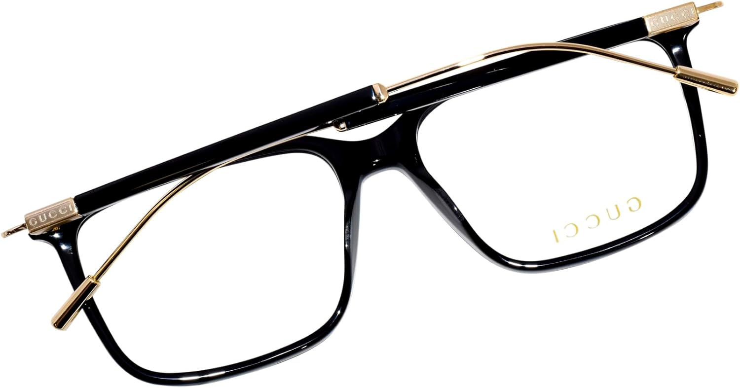 Black Rectangle Men's Eyeglasses U86526