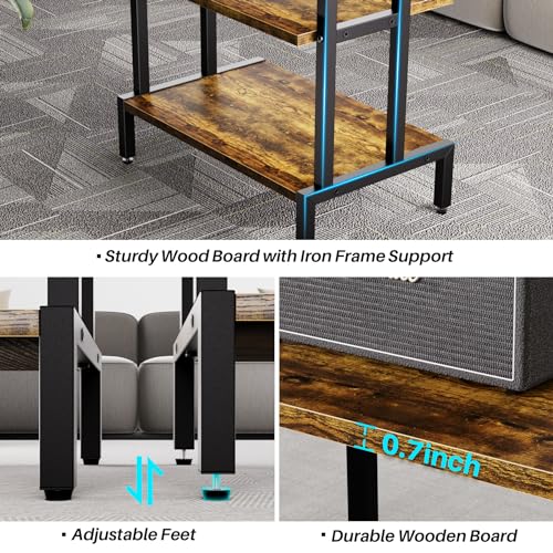 4-Tier Game Console Stand with Storage Shelves C35697