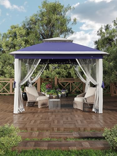 Khaki Pop Up Gazebo Tent with Mosquito Netting E725