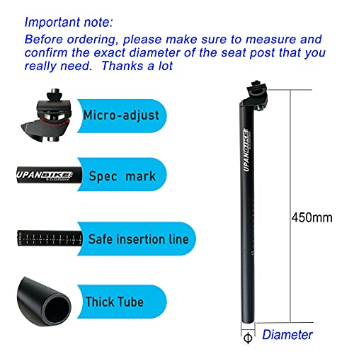 Extra Long Bicycle Seatpost with Micro Adjust Clamp K189298