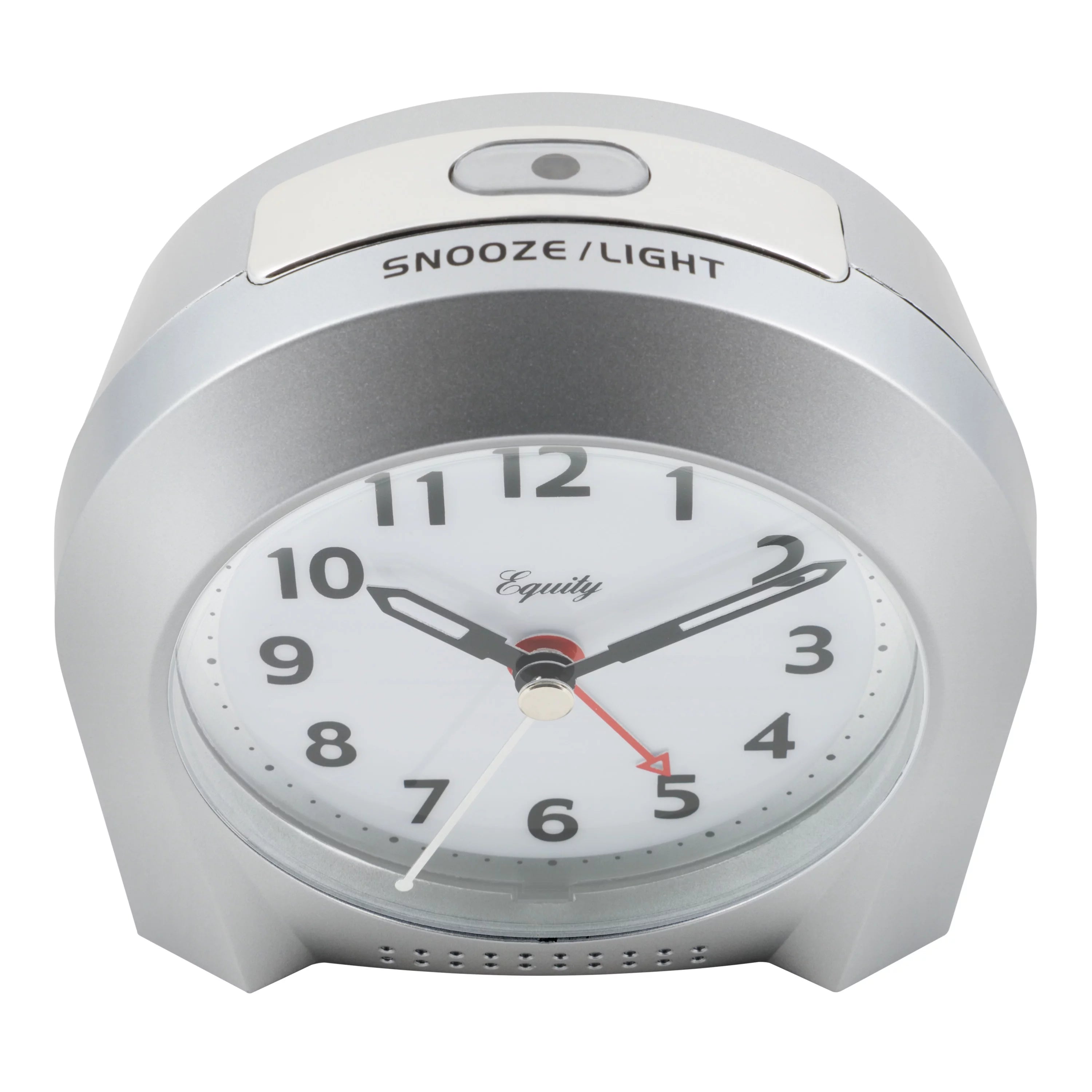 Silver Silent Sweep Night Vision Alarm Tabletop Clock Z661