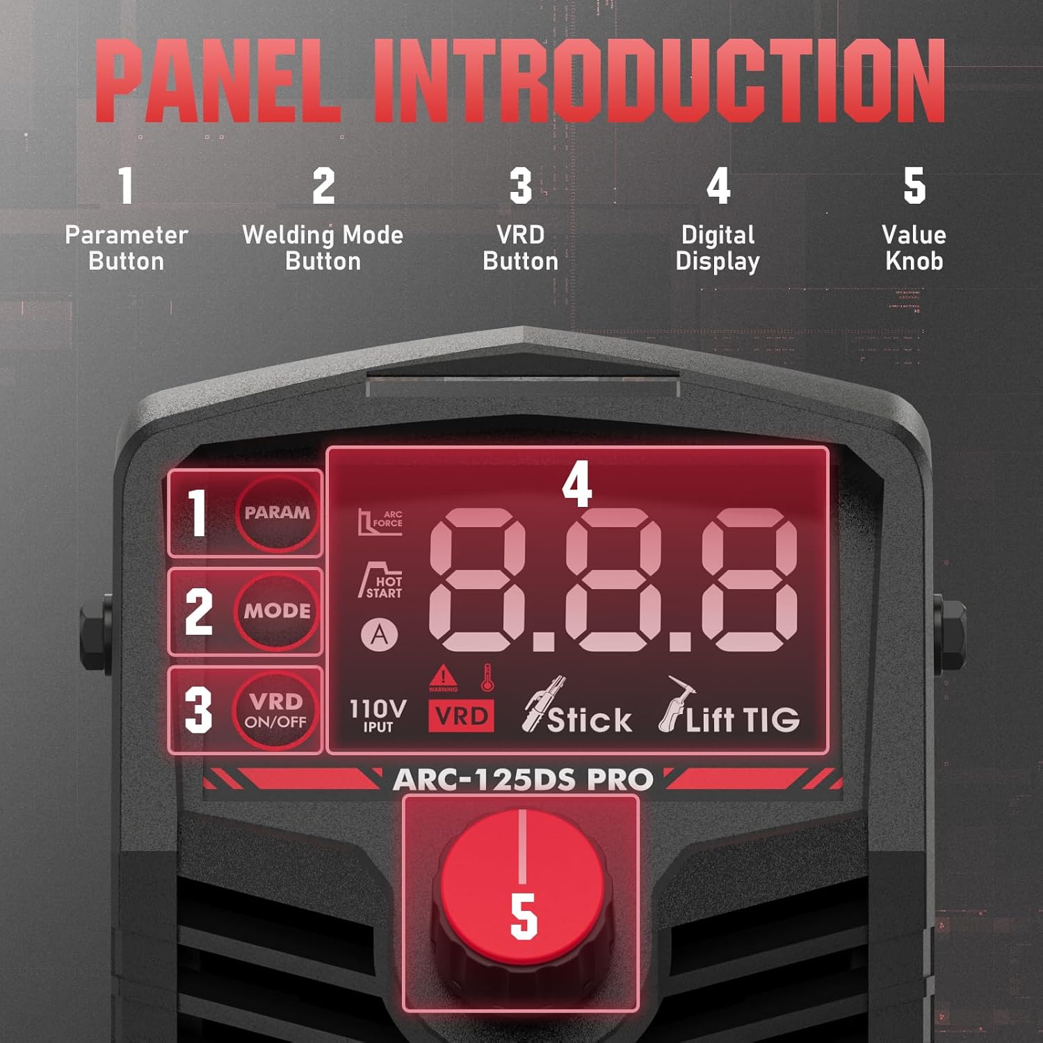 Large LED Display 125Amp Stick Welder U11023