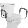 White Raised Toilet Seat with Handles R993594