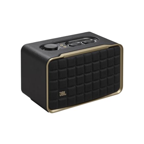 Retro Style Smart Home Speaker with Wi-Fi, Bluetooth and Voice Assistants (Black/Gold) Z976556