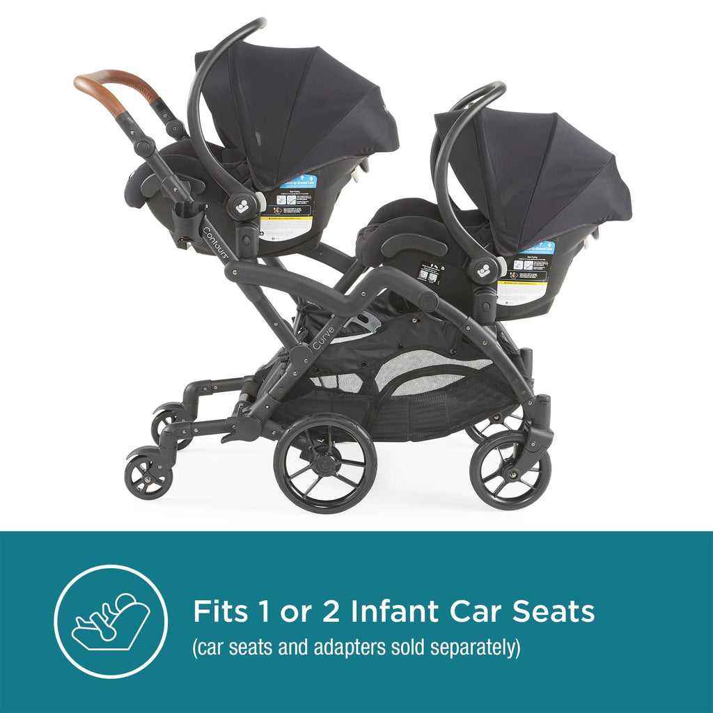 Black Herringbone Double Tandem Stroller I725714
