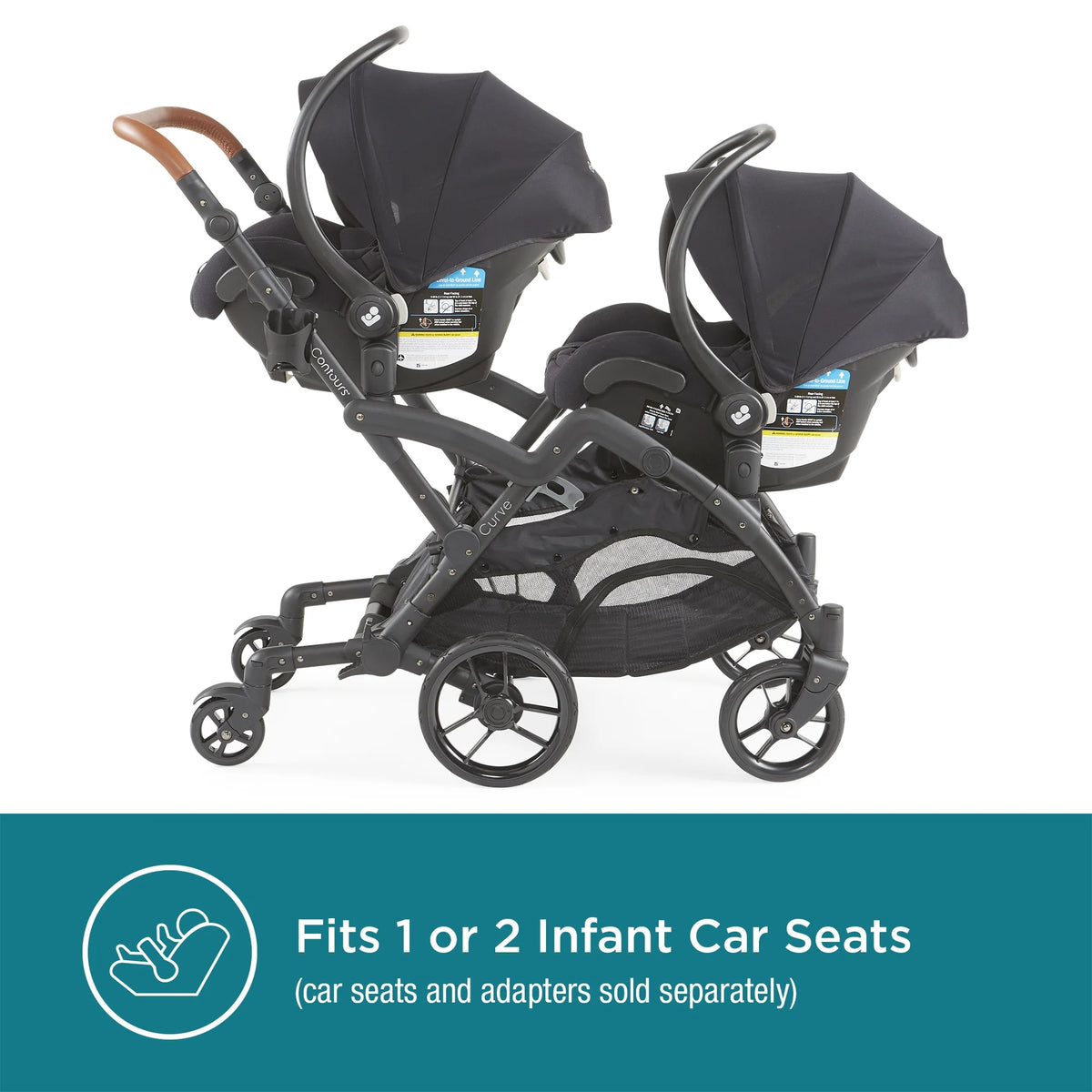 Black Herringbone Double Tandem Stroller I725714