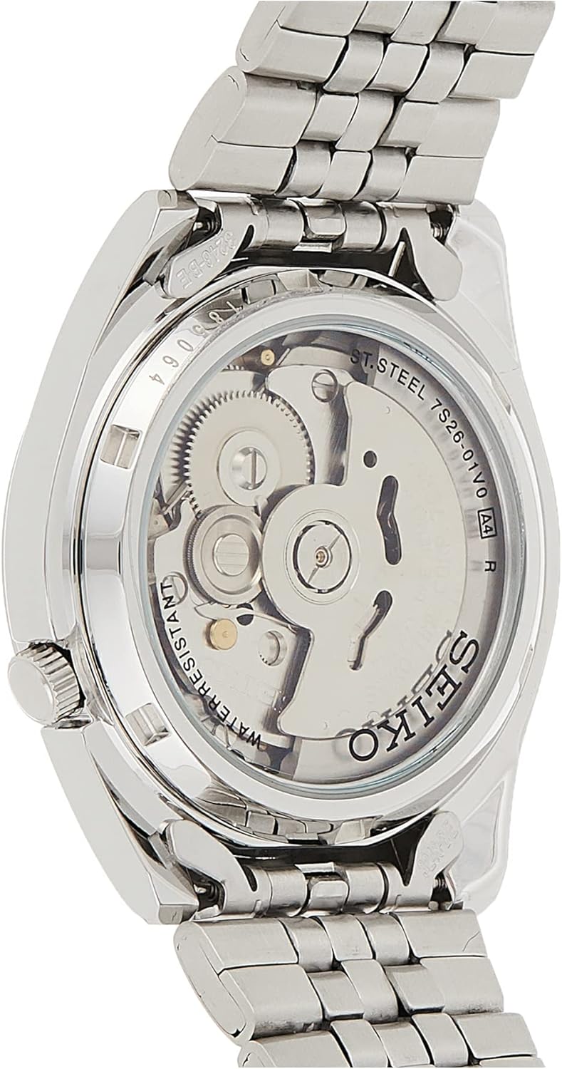 Automatic Watch with Black Dial, Day/Date Calendar, Luminous Hands, Stainless Steel Case & Bracelet I7716