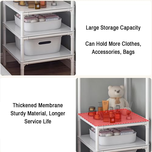 Gray 3-tiers Corner Coat Rack with Storage C52969