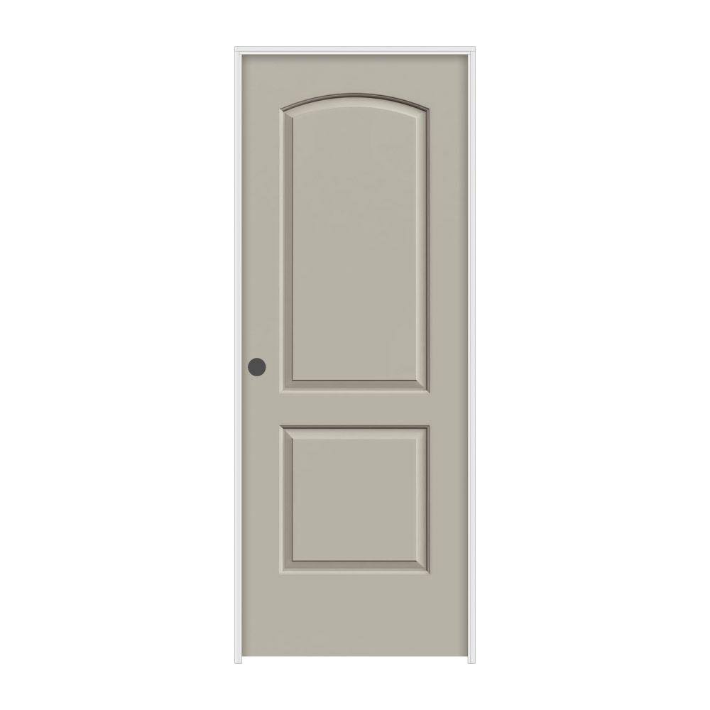 24 in. x 80 in. Desert Sand Painted Right-Hand Smooth Molded Composite MDF Single Prehung Interior Door O503523