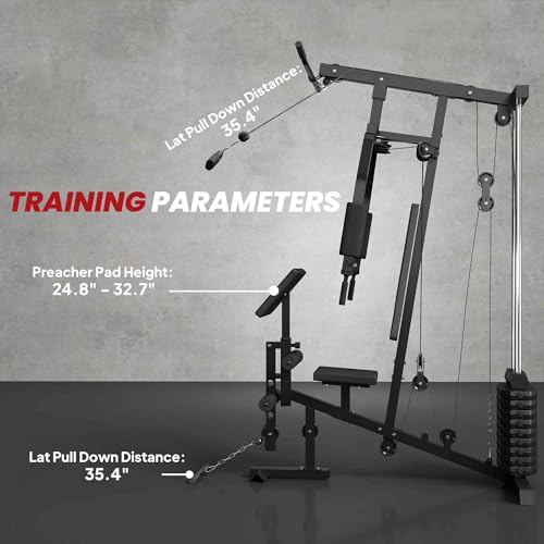 99Lbs Weight Stack Home Gym System A734