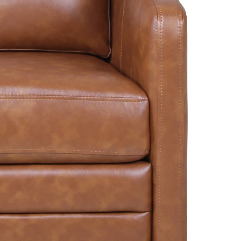 Faux Leather Swivel Accent Chair with Arms J60291