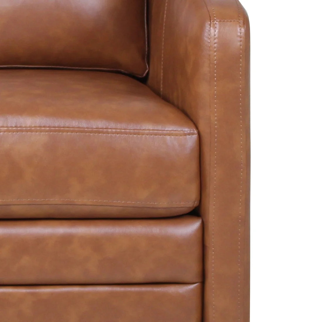 Faux Leather Swivel Accent Chair with Arms J60291