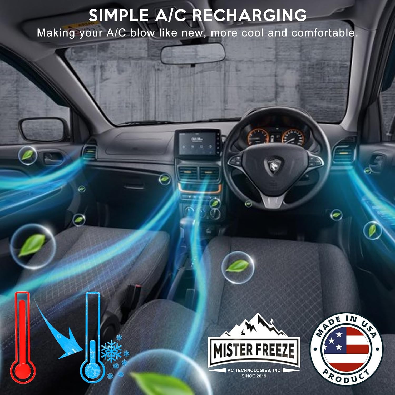 14 Oz R134a Refrigerant Recharge Kit with Wireless Digital Temperature Sensor T911233