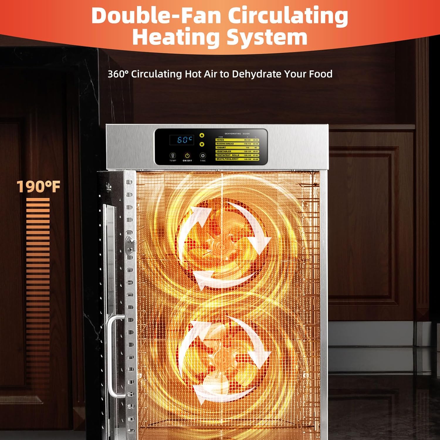 18 Trays Stainless Steel Commercial Food Dehydrator I10678