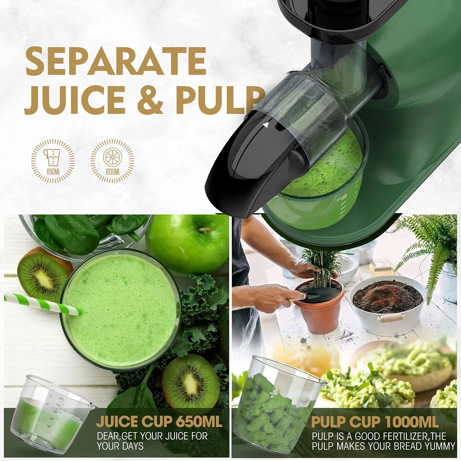 Slow Masticating Cold Press Juicer E4124