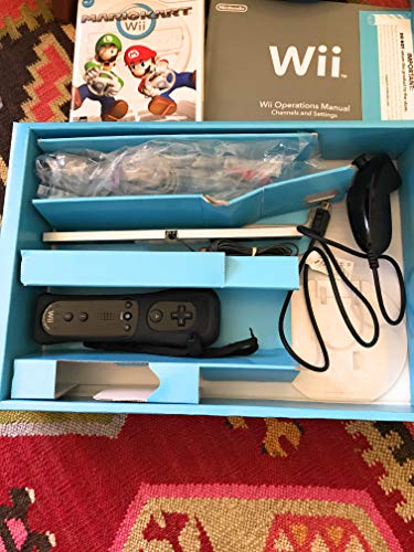 White Wii Console with Mario Kart Wii Bundle P4616