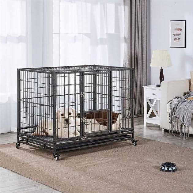 Dog Crate with Wheels and Litter Pans B50313