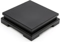 Square Wood Display Stand 6.7" W x 6.7" D x 1.7" H (Black) D2336