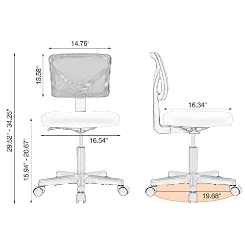 Black Mesh Desk Chair with Wheels J1112