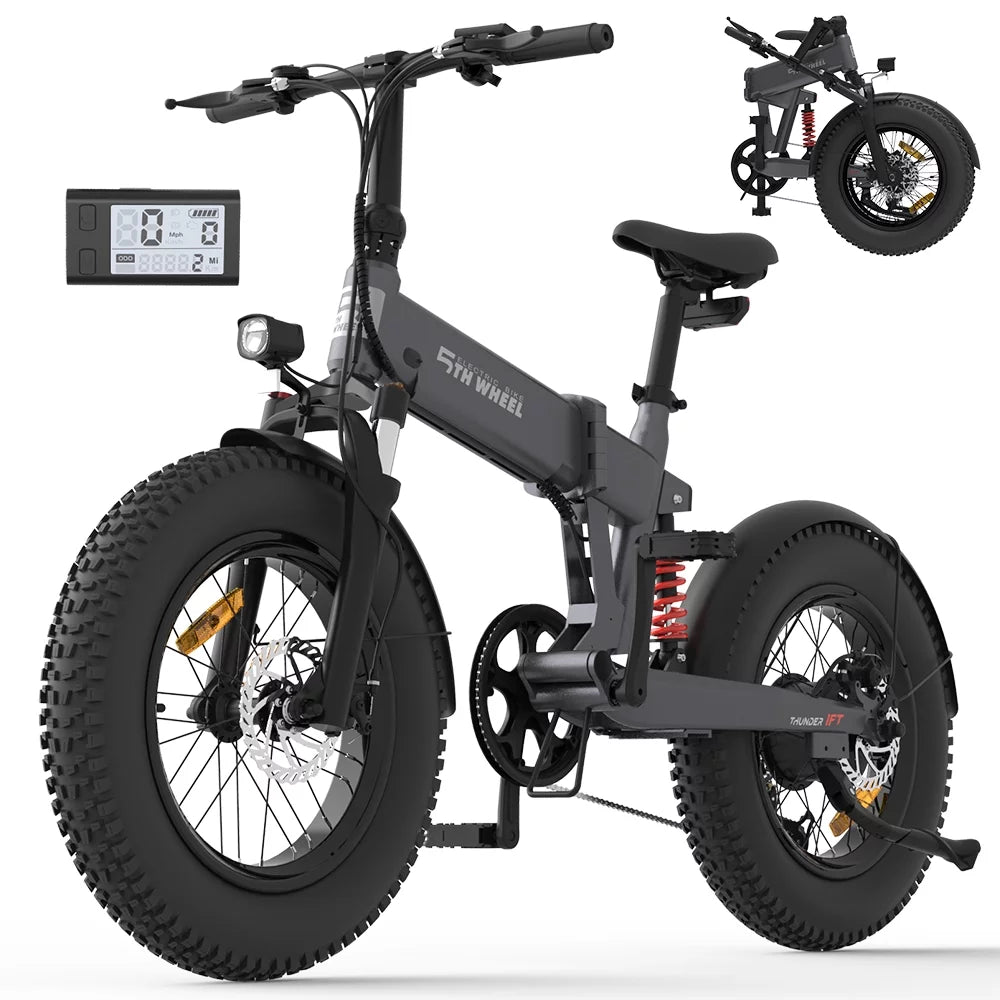 48V 10.5Ah Removable Battery 500W Motor Foldable Fat Tire Electric Bike M286
