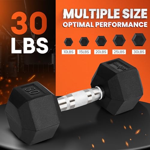 Chrome Hex Dumbbells 5-50 LBS Single W564