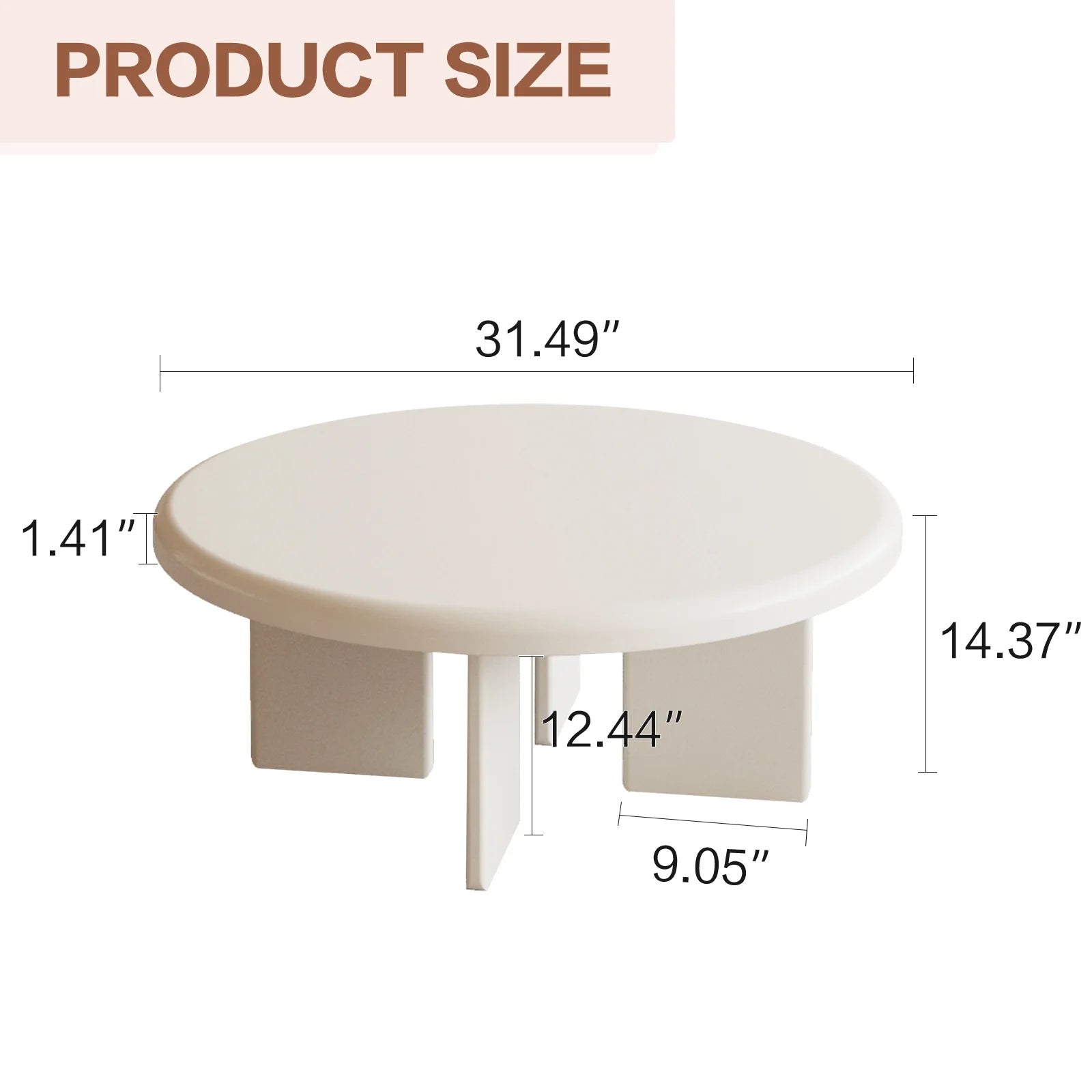 White Round Coffee Table T96864