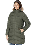 Olive Green Hooded Faux-Fur-Trim Coat Size XL D155242
