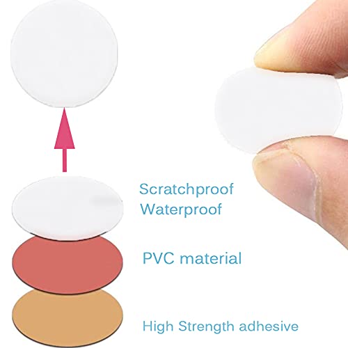 Self-Adhesive Screw Hole Stickers White (21mm) C83039