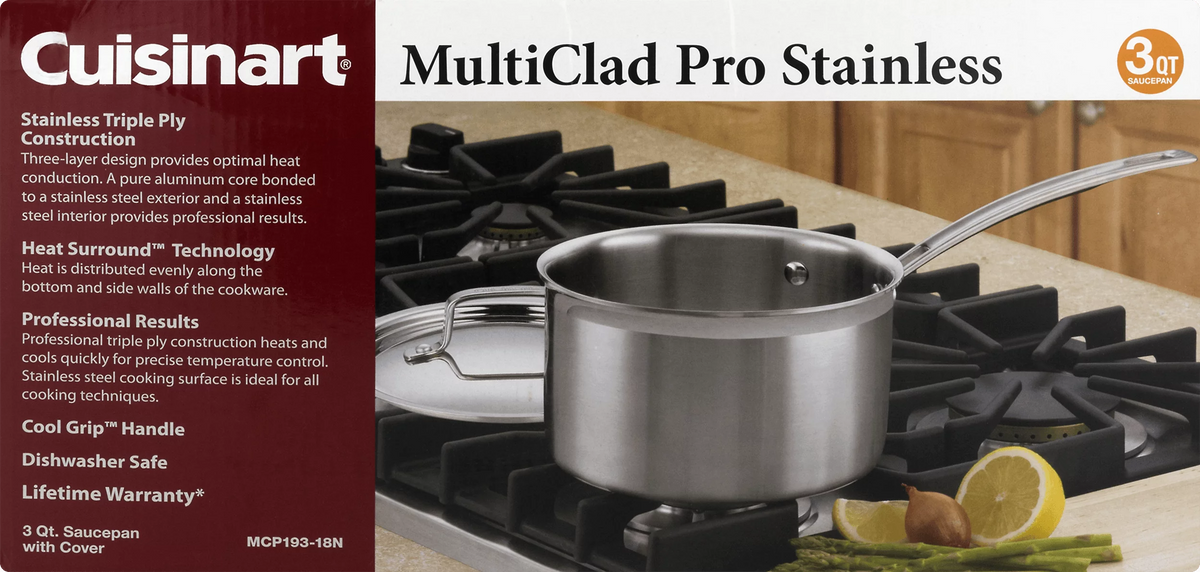 Triple Ply Stainless 3-Quart Saucepan N835