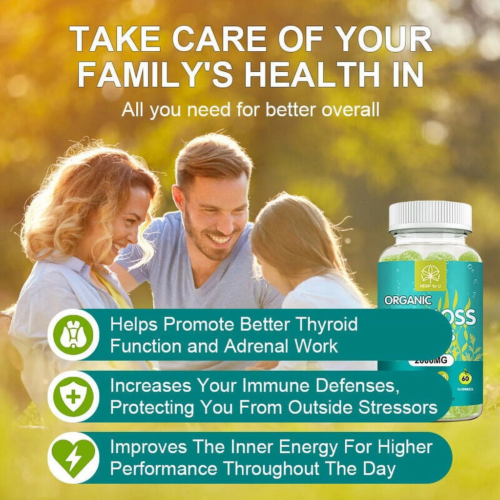 Organic Sea Moss Gummies, 2000mg 60 Capsule H58489