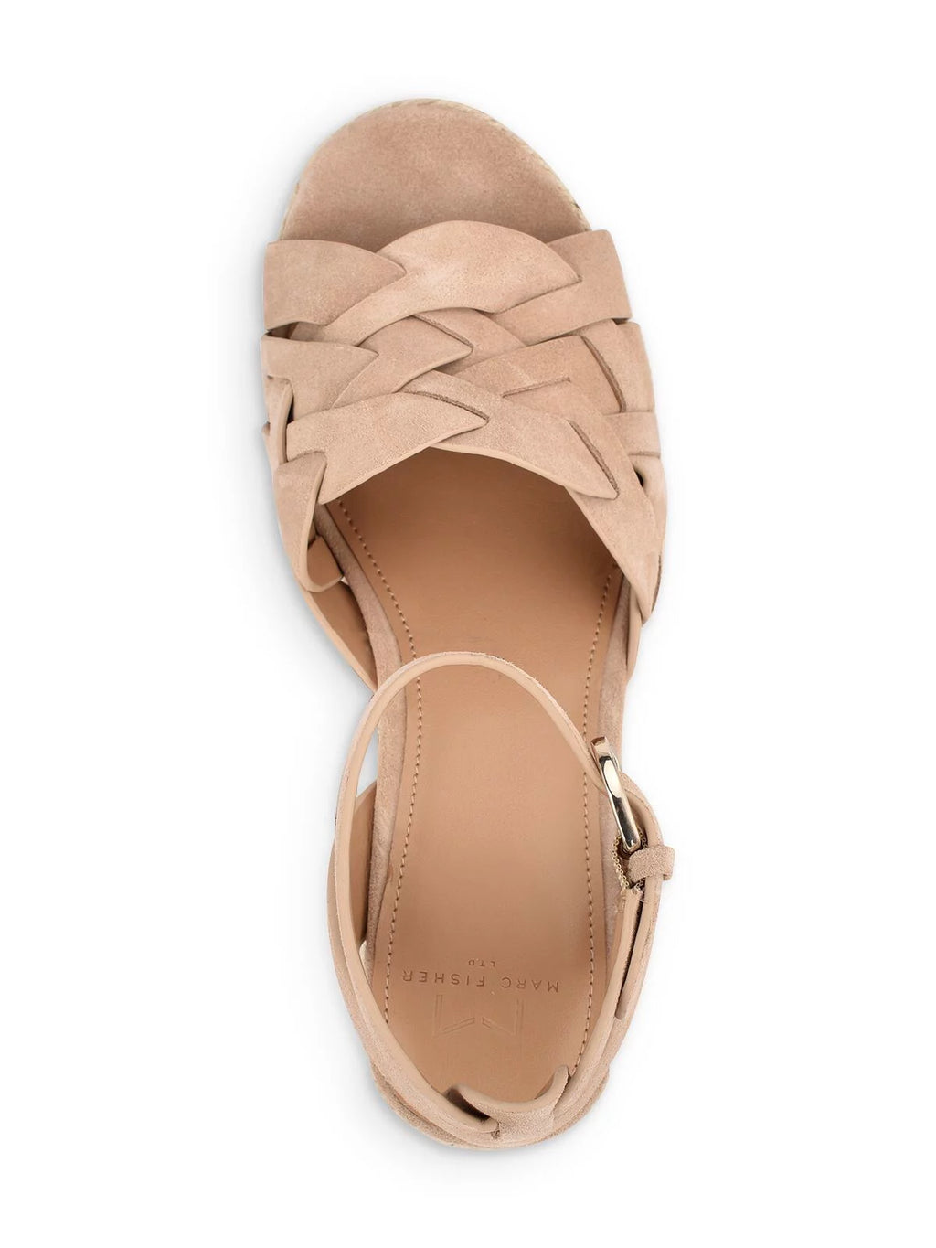 Light Natural Beige Leather Espadrille Shoes Q321339