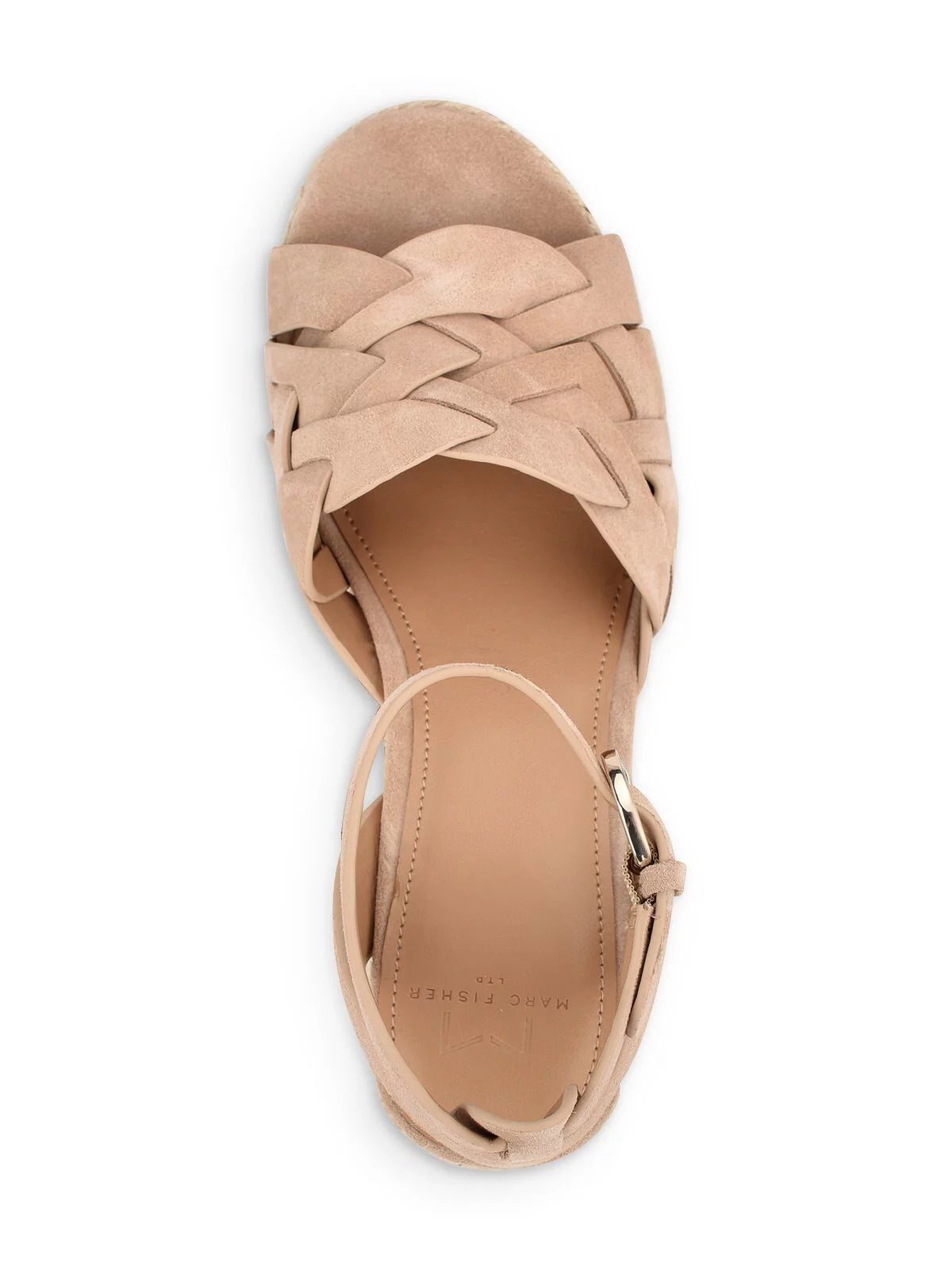 Light Natural Beige Leather Espadrille Shoes Q321339