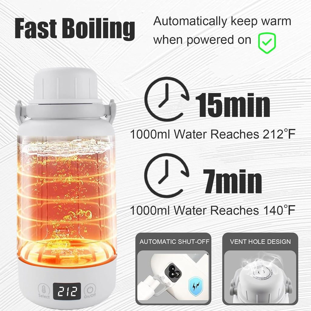 1L Electric Kettle with Temperature Control and LCD Display P3045