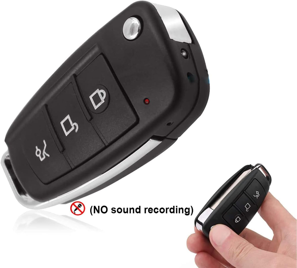 32g Car Key Spy Camera with IR Night Vision Motion Detection HD 1080P Pack of 2 Q774102