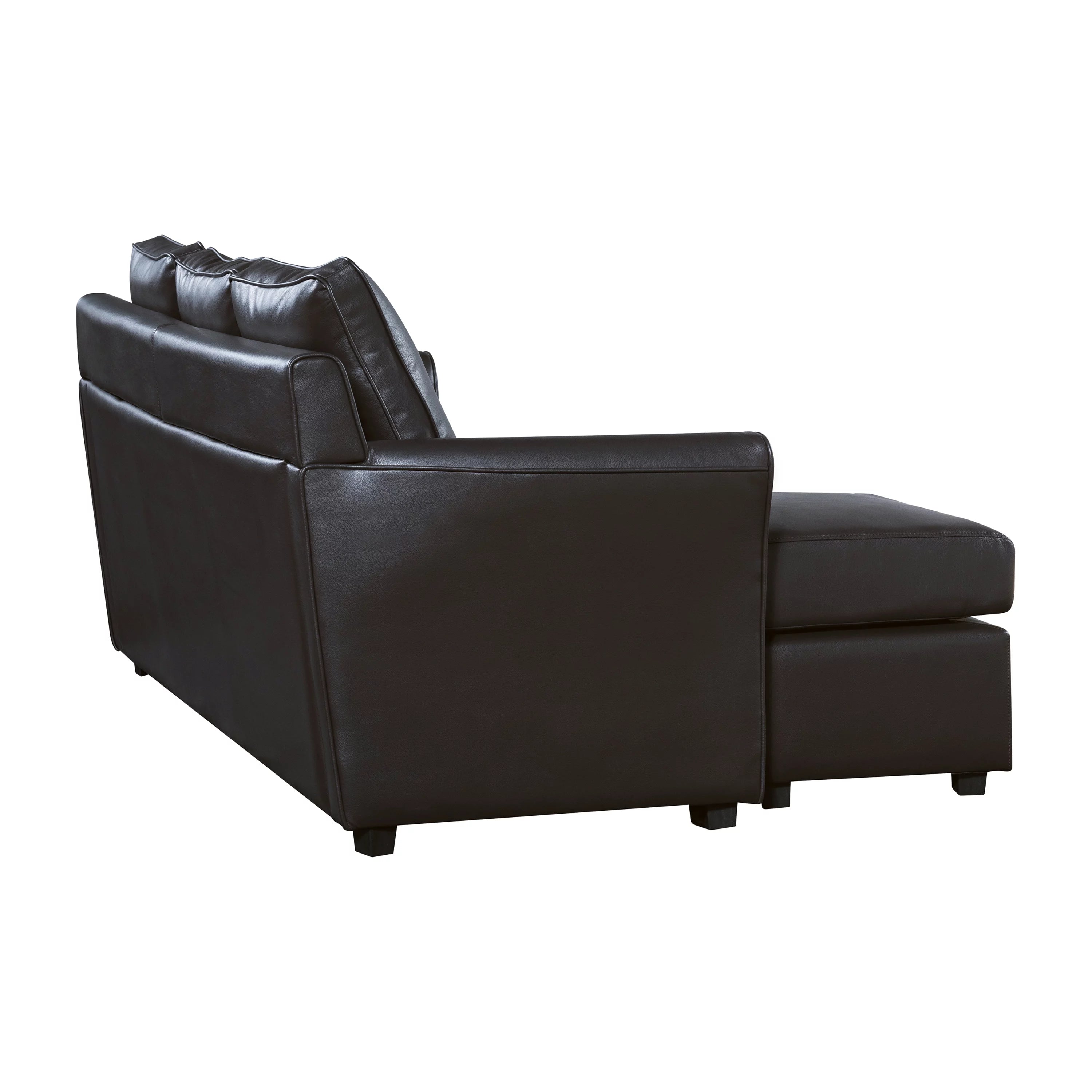 Dark Gray Faux Leather Sectional Sofa H5668